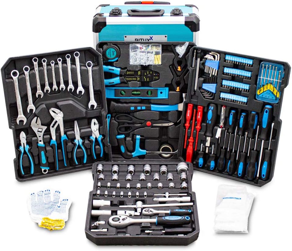 MS Point BITUXX Werkzeugkoffer 1200 teilig Werkzeug Knarrenkasten Werkzeugkiste Werkzeugtrolley Nuss