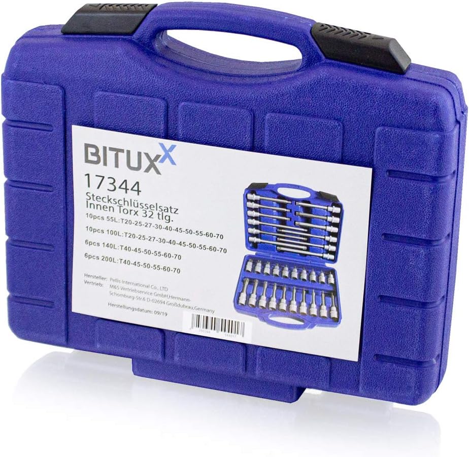 BITUXX 32 tlg Innen Torx Steckschlüssel Werkzeug Set Stecknuss Nuss Satz