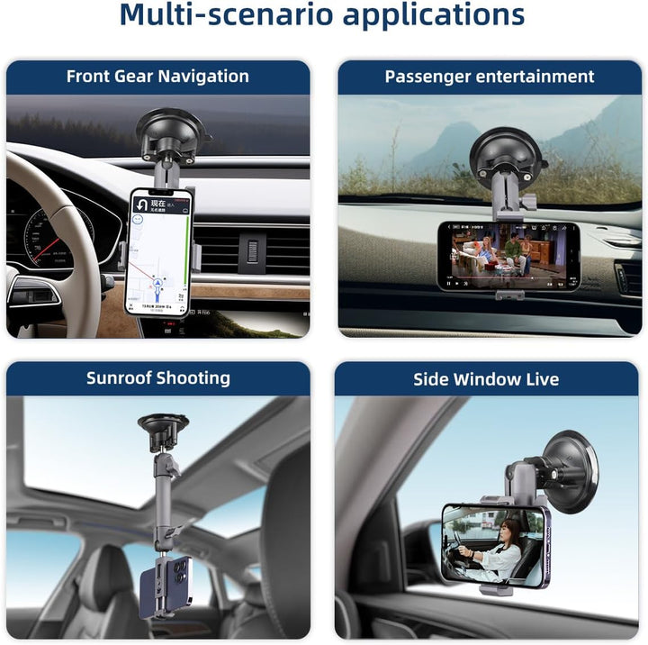 FANAUE Twist Lock Saugnapf Basis mit 1-Zoll-Kugel-Adapter kompatibel mit RAM Mount B Grösse Doppelso