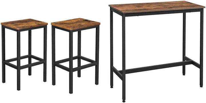 VASAGLE Bartisch, Küchentisch, Küchentresen, rechteckiger Stehtisch, stabiles Metallgestell, 100 x 4