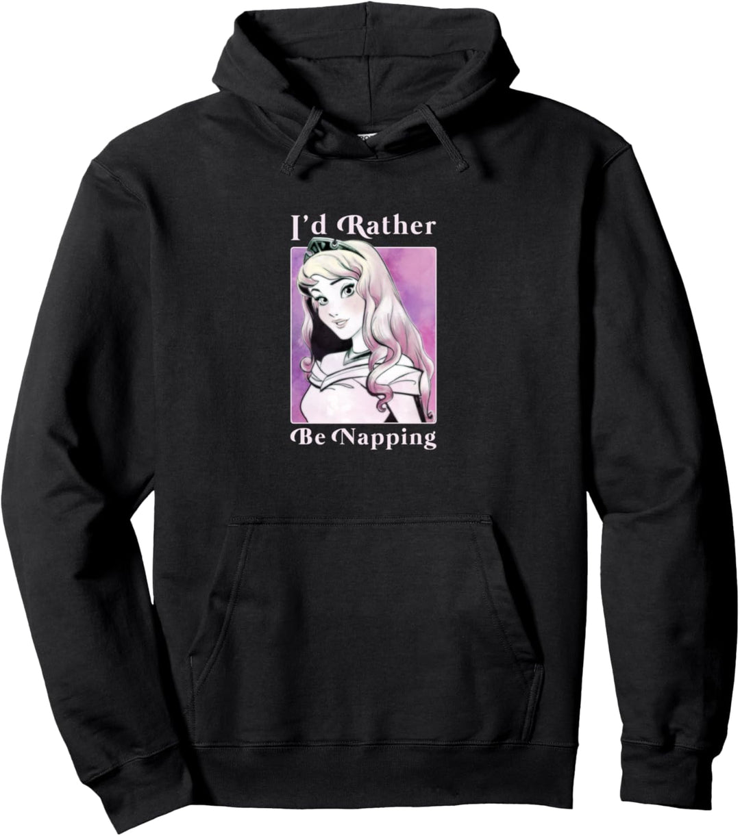 Disney Sleeping Beauty Aurora I'd Rather Be Napping Portrait Pullover Hoodie