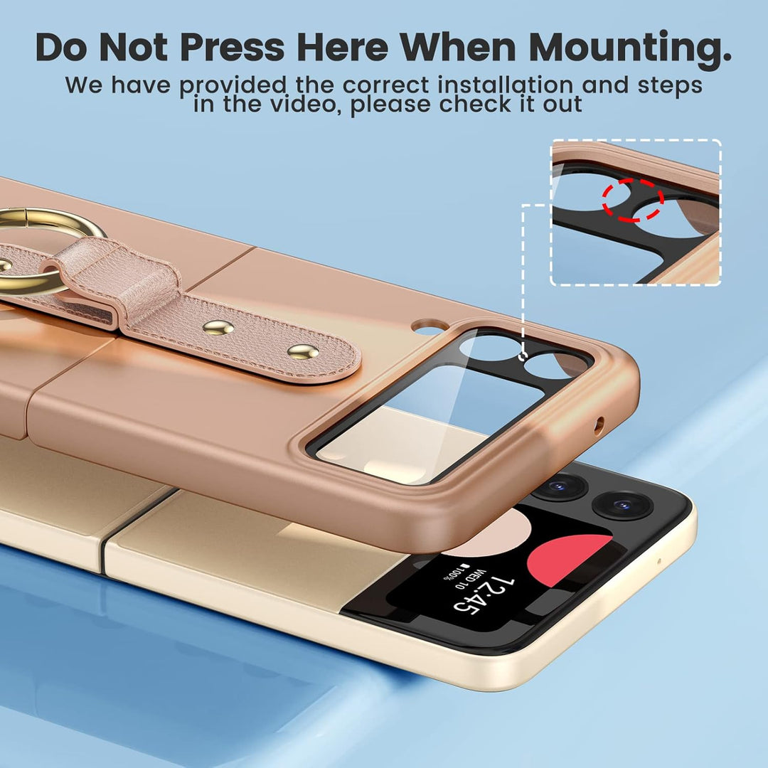 HWeggo Handyhülle für Samsung Galaxy Z Flip 4 Hülle,Ultradünne PC Samsung Z Flip 4 Schutzhülle mit ä