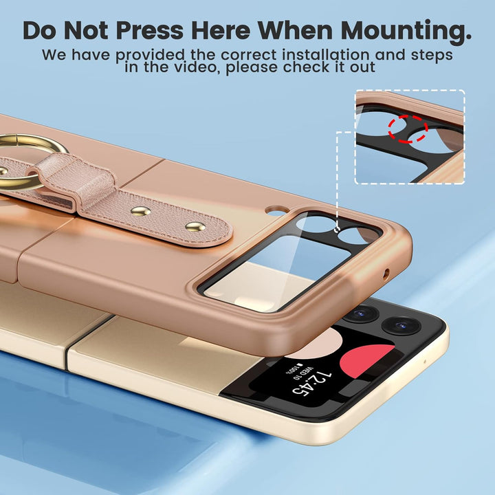 HWeggo Handyhülle für Samsung Galaxy Z Flip 4 Hülle,Ultradünne PC Samsung Z Flip 4 Schutzhülle mit ä