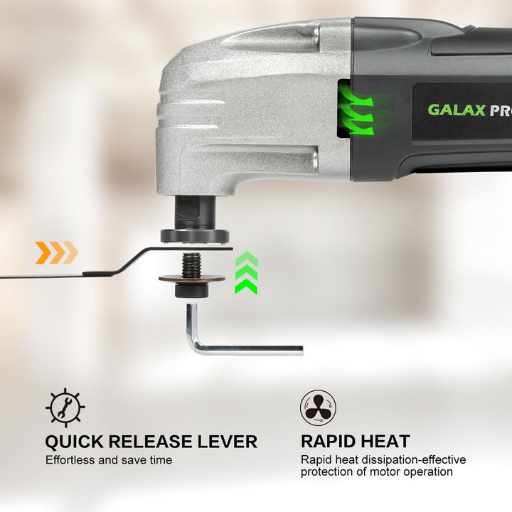GALAX PRO 180W oszillierendes Multifunktionswerkzeug, 22000 OPM, 3 Grad Oszillationswinkel mit 3 Säg