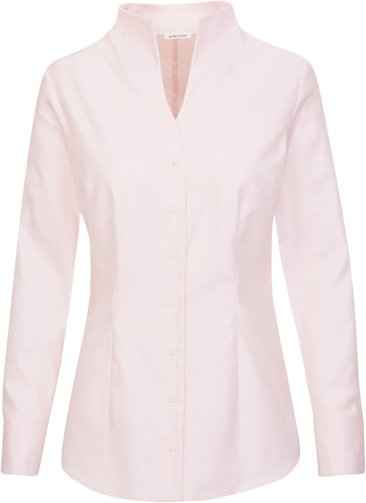 Seidensticker Damen Bluse - City Bluse - Bügelleicht - Kelchkragenbluse - Slim Fit - Langarm - 100%