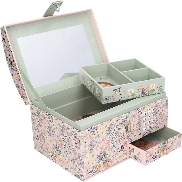 Depesche 13579 TOPModel Summer Feeling - Grosses Schmuckkästchen in Rosa, mit Model Motiv und floral