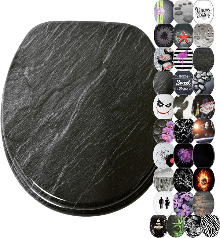 Sanilo WC Sitz, viele schöne schwarze Toilettendeckel zur Auswahl, hochwertige und stabile Qualität