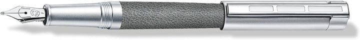 STAEDTLER Initium Corium Füllhalter, anthrazit Leder, M, Made in Germany, mit edler Geschenkverpacku