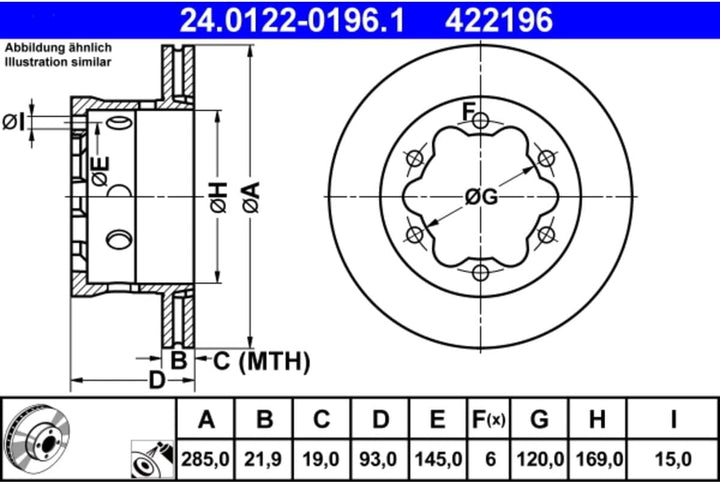 ATE 24012201961 Bremsscheibe