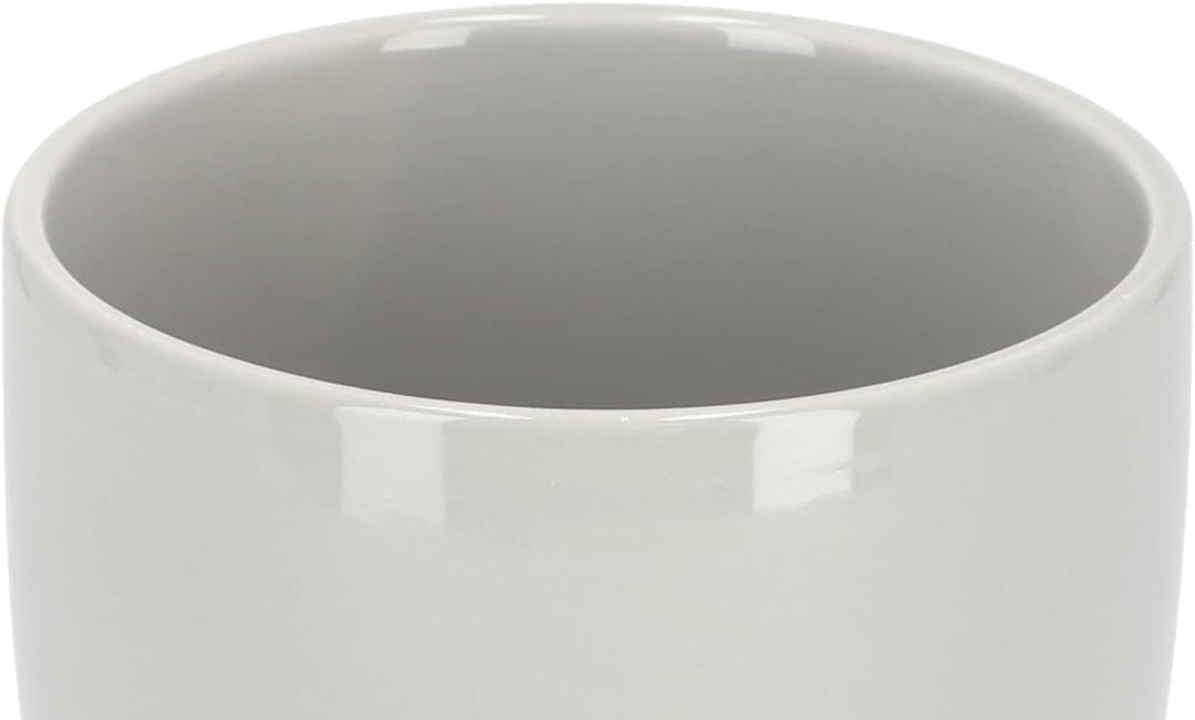 KOTARBAU® Keramik Blumentopf Übertopf für Blumen Pflanzen ⌀ 20 cm mit Tropfschale Grau ⌀ 20 mm Grau,
