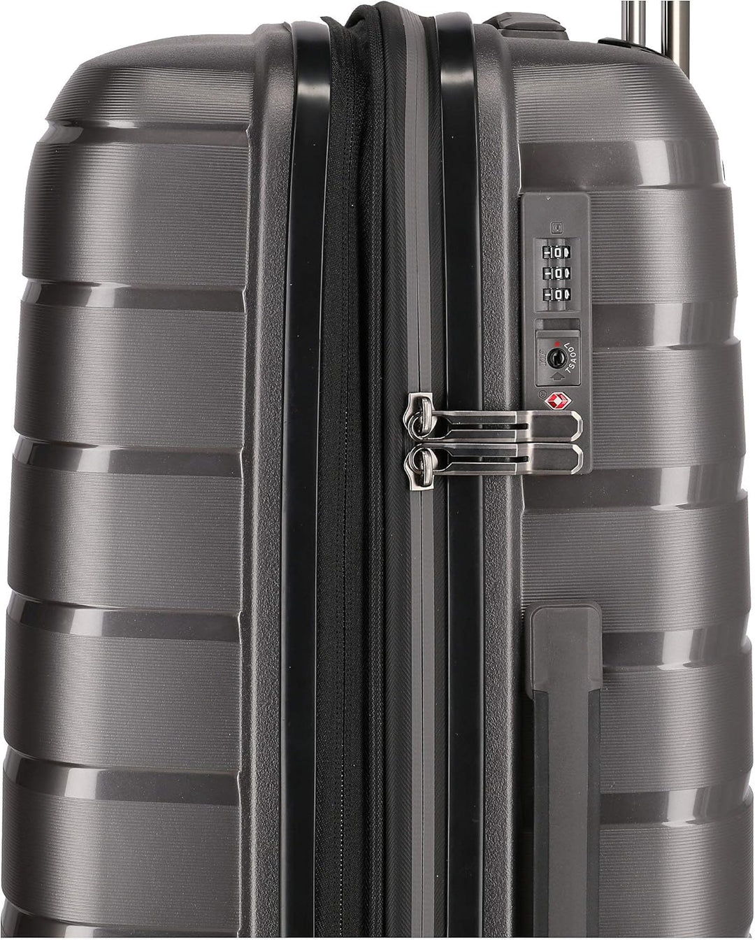 travelite 4-Rad Koffer L mit TSA Schloss, Gepäck Serie AIR BASE: Funktionaler Hartschalen Trolley im