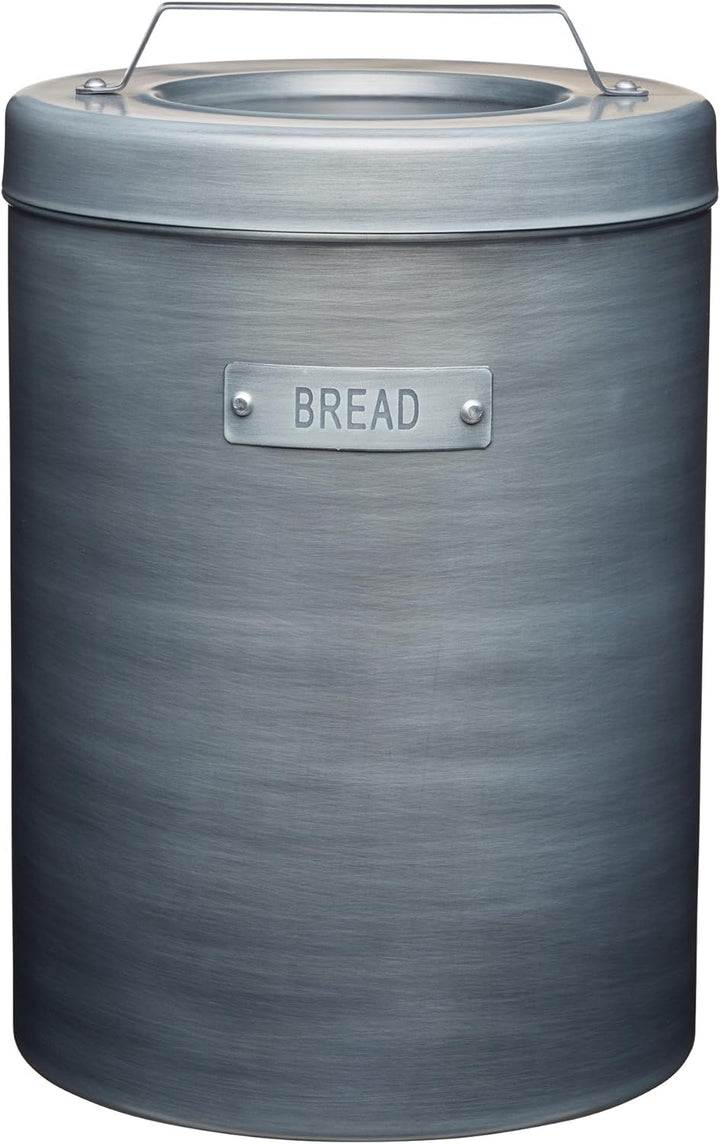 KitchenCraft Industrial Kitchen Brotdose, Metall, Brot und Brötchenbehälter, Luftdicht, Deckel mit G