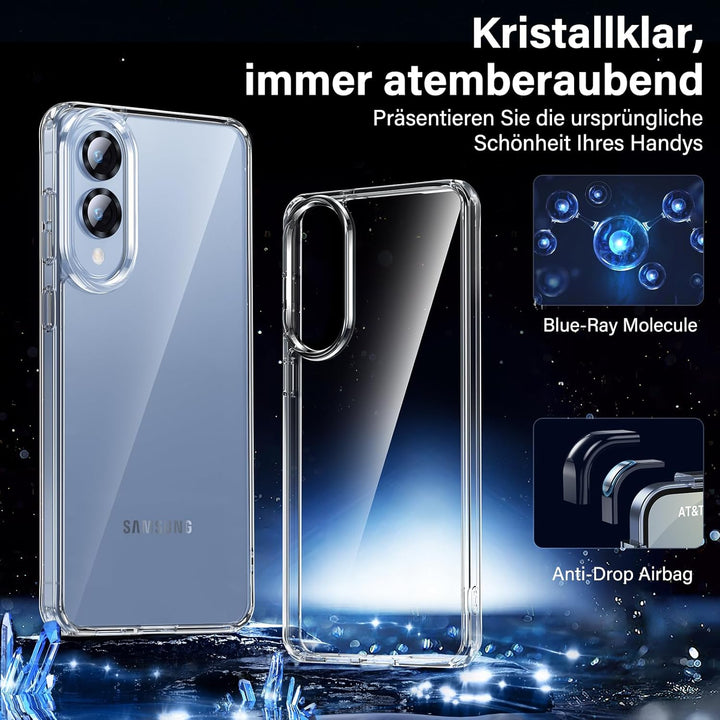 UniqueMe für Samsung Galaxy S25 Edge Hülle - Handyhülle für Samsung S25 Edge Case, 5 in 1 Set Rundum