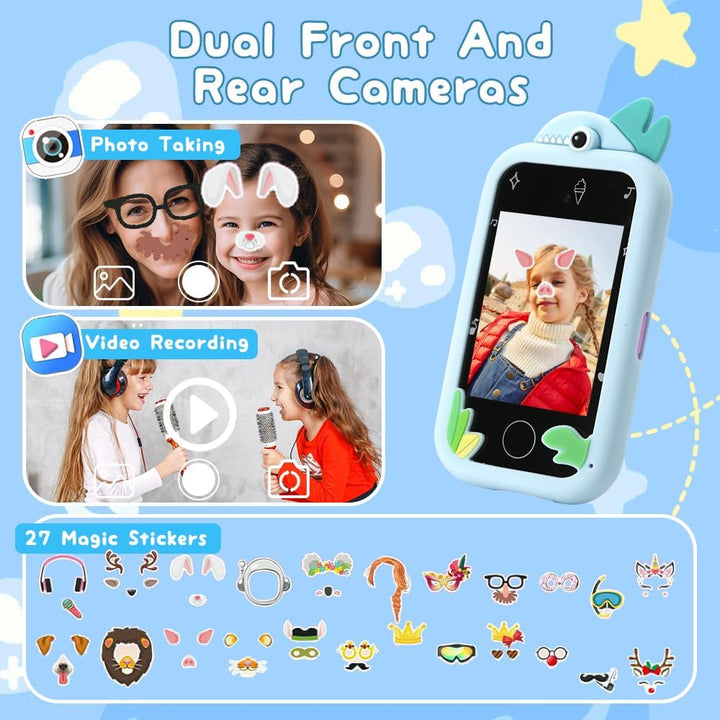 3T6B Kinder Handy Spielzeug,Kid Smartphone mit MP3-Player,Geschichtenerzählen,Selfie- und Videofunkt