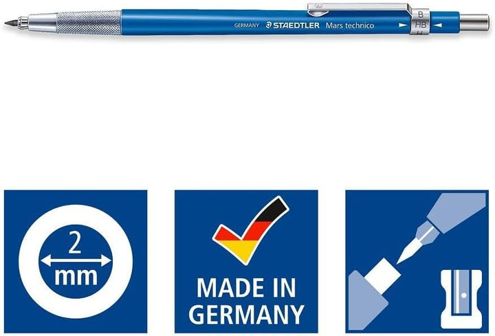 STAEDTLER Mars 780 C PR5 Fallminenstift, technico mit integriertem Minenspitzer 2 mm, 5 und 1 Promot
