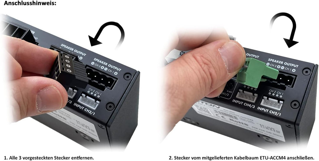 ETON MICRO 4-Kanal Auto/KFZ Kompakt Plug & Play Upgrade Verstärker/Endstufe kompatibel mit AUDI - II