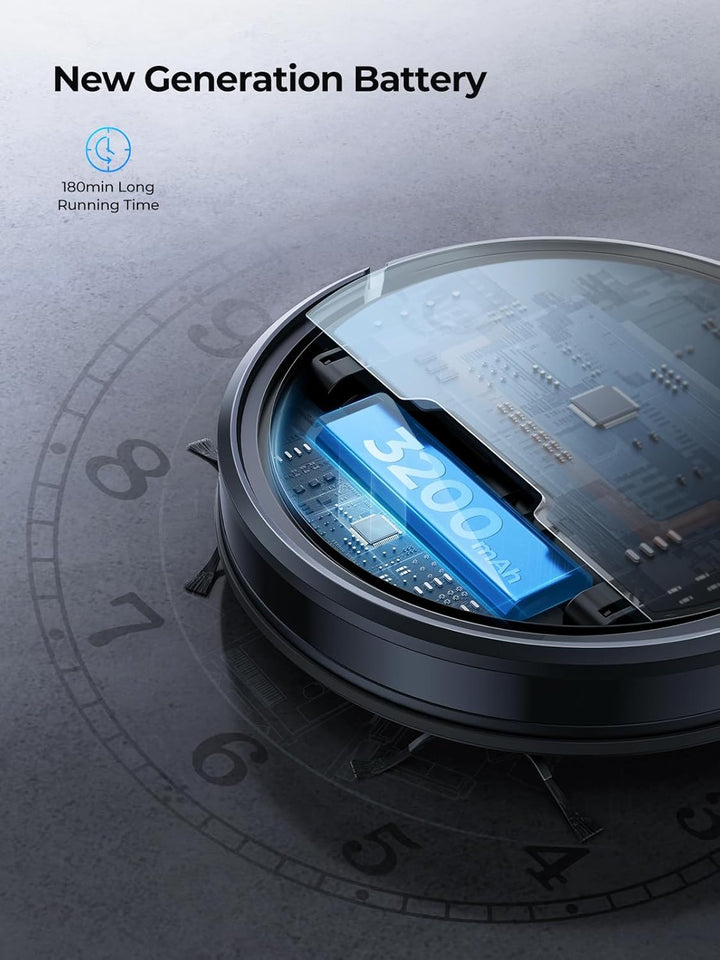 Laresar Clean Saugroboter mit Wischfunktion, 4500Pa Saugroboter, 3 in 1 Staubsauger Roboter funktion