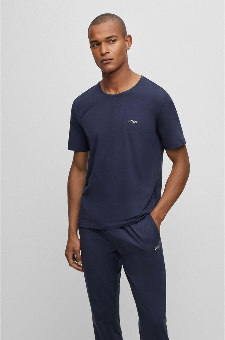 BOSS Herren T-Shirt Mix & Match mit Logo, DarkBlue, S