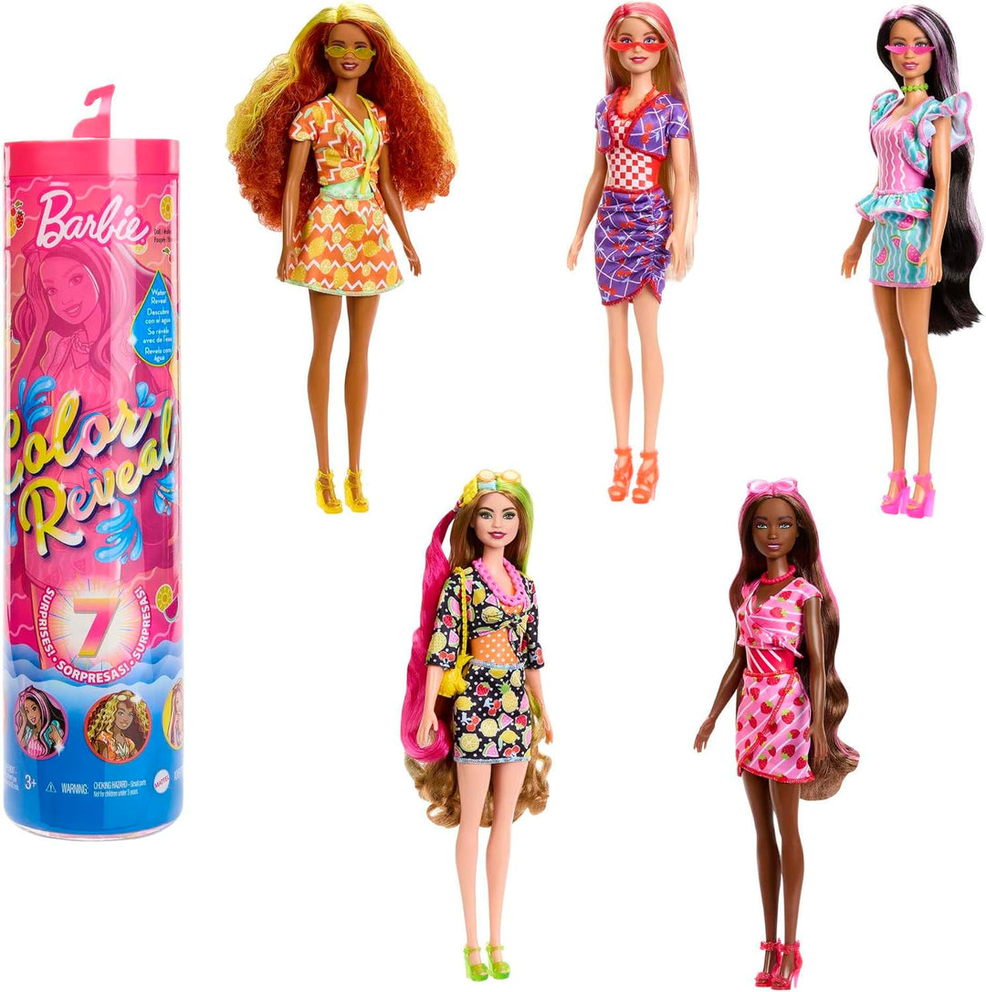 Barbie Colour Reveal, Color Reveal blonden und roten Haaren, 7 Überraschungen, Farbwechsel der Sweet