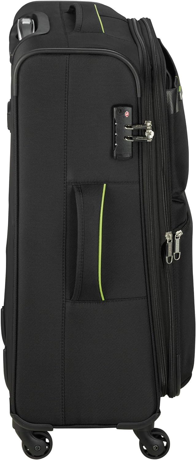 Bowatex Trolley Leicht gross 77 cm Stoff Rollen Koffer 120 Liter Schwarz