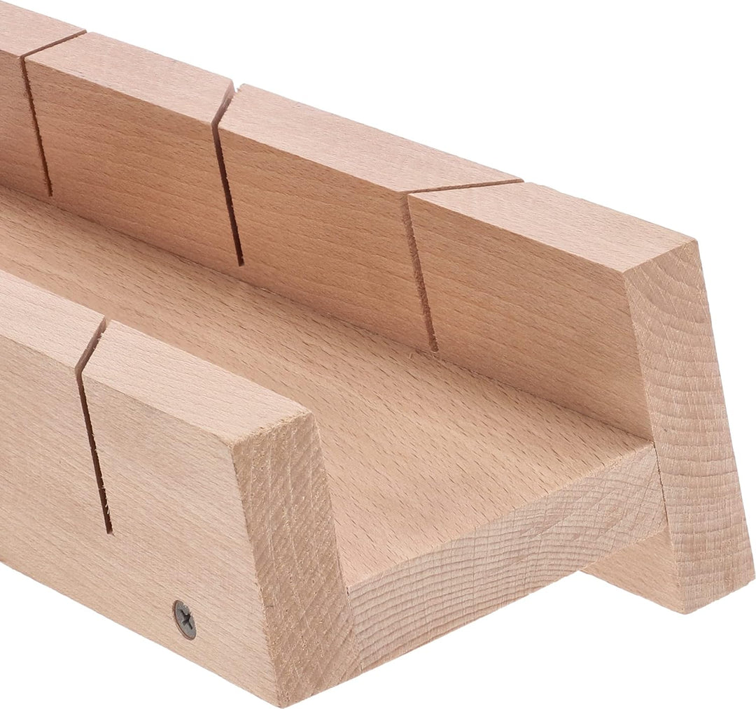 KOTARBAU® Schneidlade aus Holz 30x12 cm zum Schneiden von Eckverbindungen Leisten Latten Gehrungslad