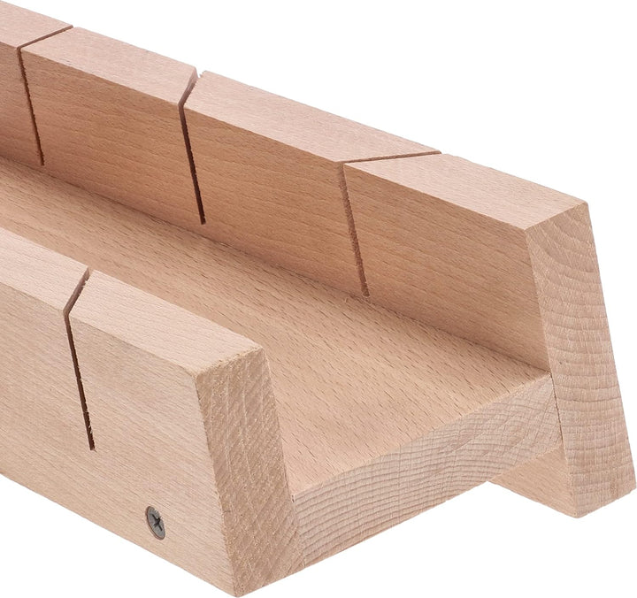 KOTARBAU® Schneidlade aus Holz 30x12 cm zum Schneiden von Eckverbindungen Leisten Latten Gehrungslad