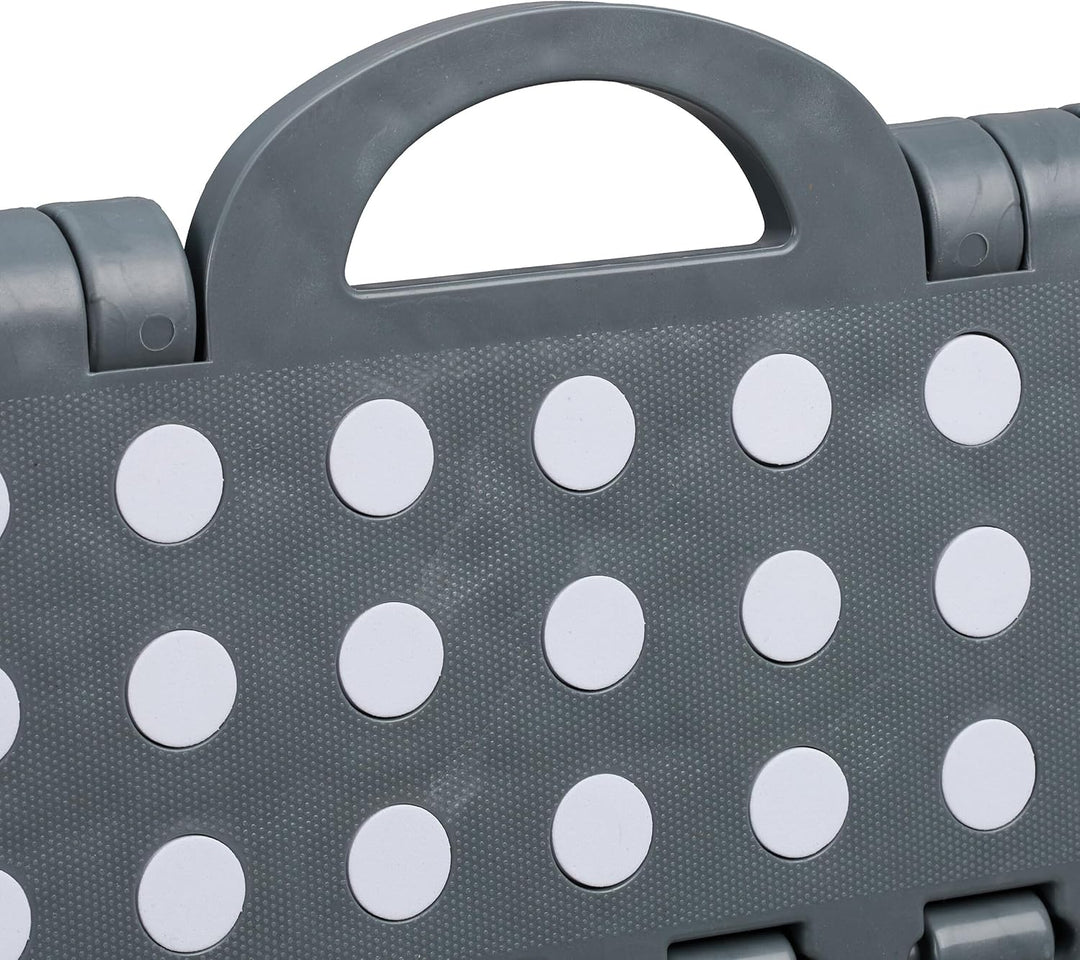 Relaxdays Klapphocker XL, tragbar, grosser Badhocker, faltbarer Sitzhocker, bis 120 kg, Kunststoff,