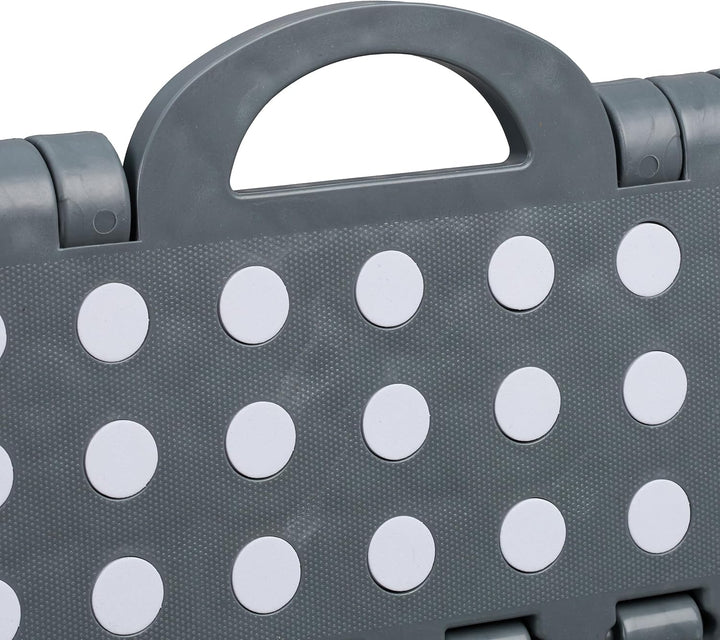 Relaxdays Klapphocker XL, tragbar, grosser Badhocker, faltbarer Sitzhocker, bis 120 kg, Kunststoff,