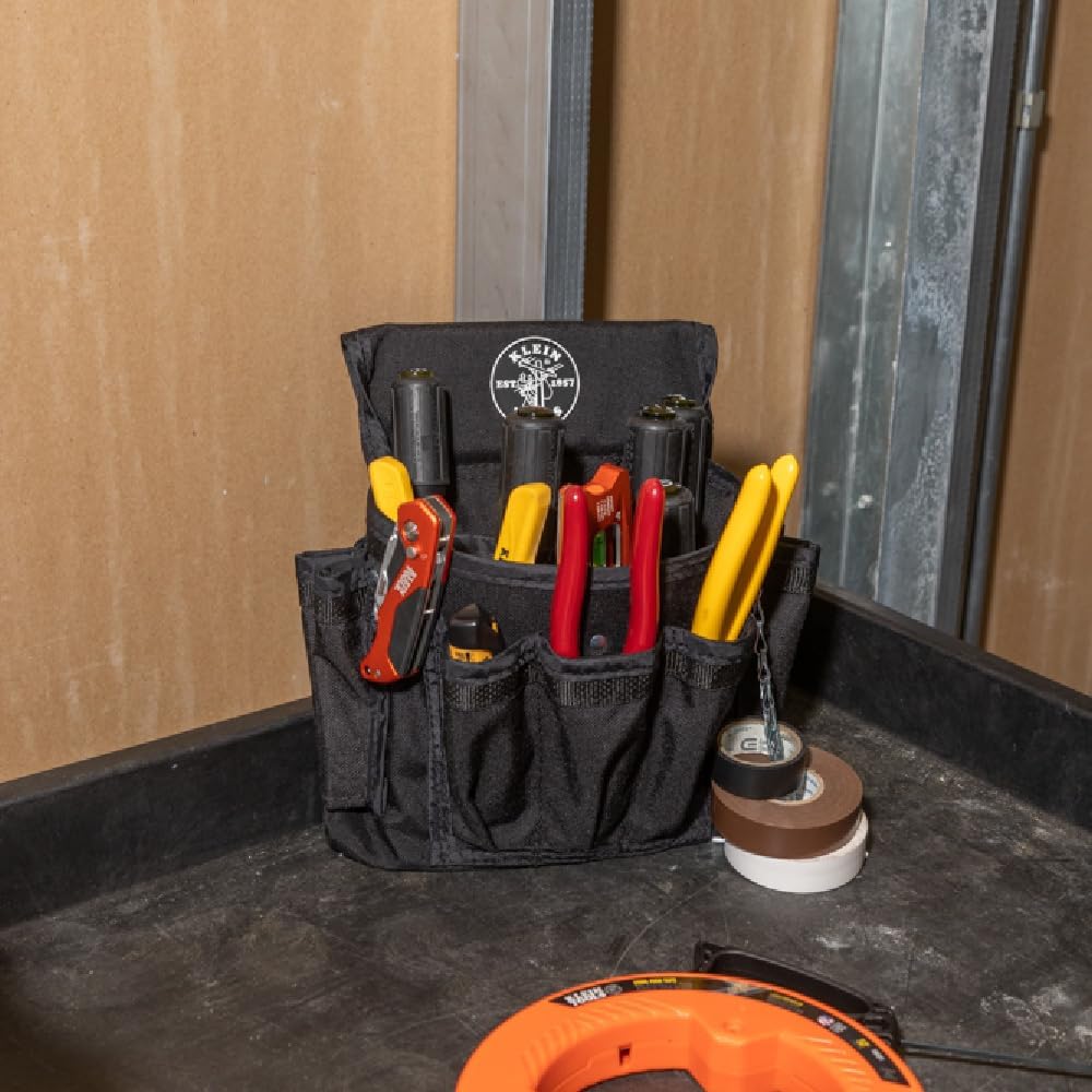 Klein Tools 5719 Powerline 18-pocket schwarz Nylon Elektriker-Werkzeugtasche, 5719