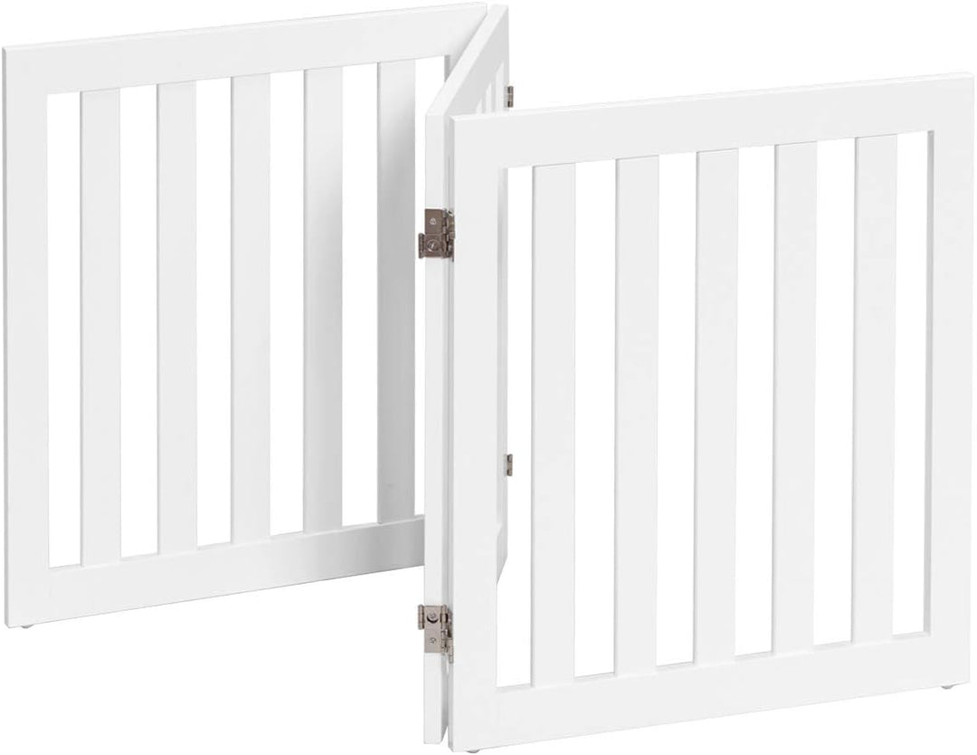 COSTWAY Absperrgitter Hunde 60cm Hoch, Schutzgitter Holz, Kindergitter klappbar, Treppengitter Hunde