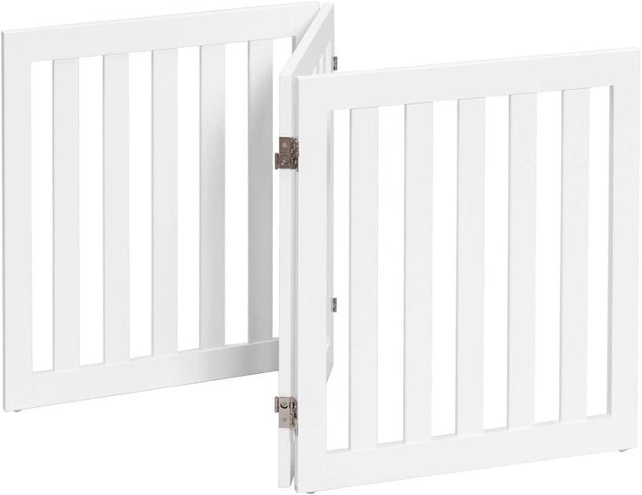 COSTWAY Absperrgitter Hunde 60cm Hoch, Schutzgitter Holz, Kindergitter klappbar, Treppengitter Hunde