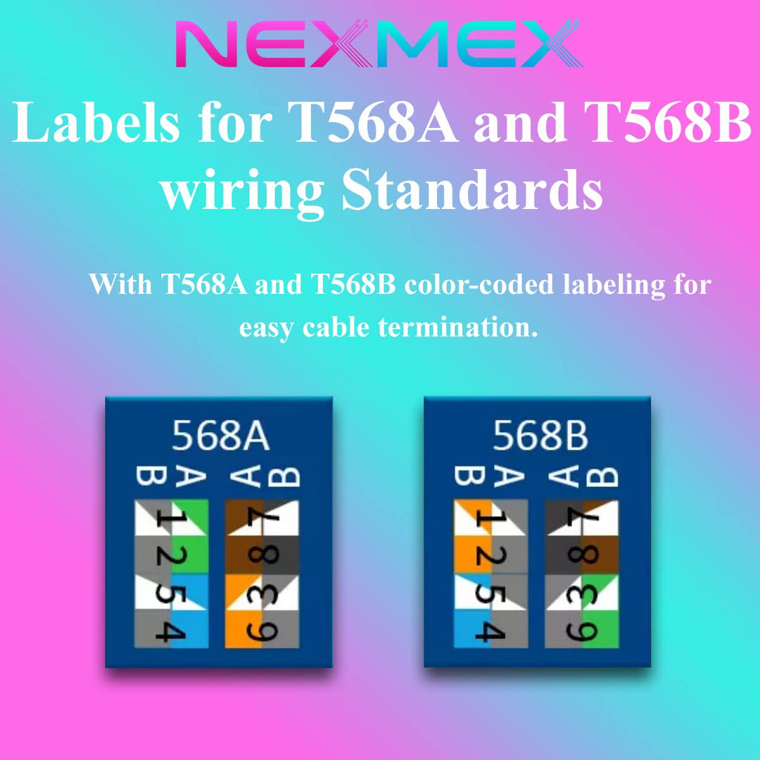 NEXMEX 10x RJ45 CAT 6 Netzwerkstecker werkzeuglos 250 MHz UTP Crimpstecker Stecker ohne Werkzeug für