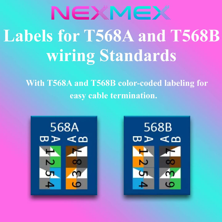 NEXMEX 10x RJ45 CAT 6 Netzwerkstecker werkzeuglos 250 MHz UTP Crimpstecker Stecker ohne Werkzeug für