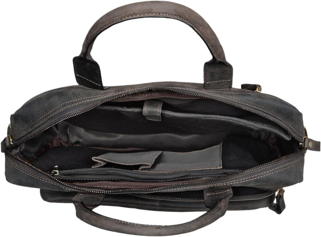 STILORD 'Leander' Umhängetasche Leder Gross Arbeitstasche Aktentasche Business Herren und Damen 15.6