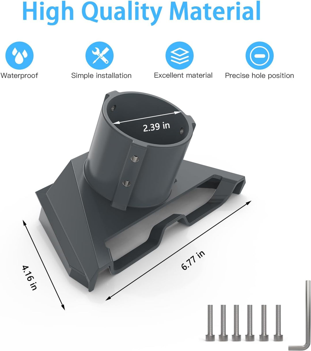 HOLACA Starlink Mini Rohradapter, Dachrohr Halterung Metalladapter für Variable Mastgrössen (1"-2.1"