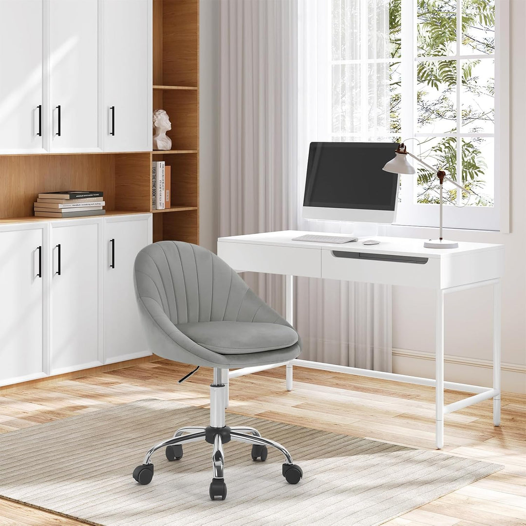 WOLTU Homeoffice Stuhl, Bürostuhl ergonomisch, Schminkstuhl drehbar, Drehstuhl mit Rollen, Schreibti