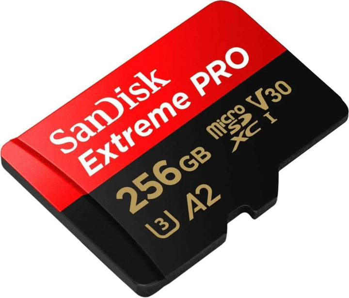 SanDisk Extreme Pro 256 GB microSDXC Memory Card + SD Adapter with A2 App Performance + Rescue Pro D