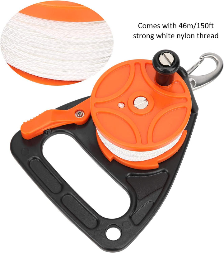 Scuba Dive Reel, Finger Spool Float Lline Spearfishing Spool Tauchausrüstung mit Griff Kartenpositio