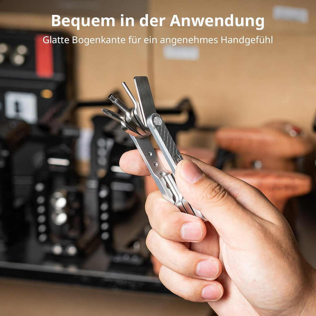 SMALLRIG Kamera Multitool Werkzeug mit Schraubendreher und Schraubenschlüssel, Folding Screwdriver T