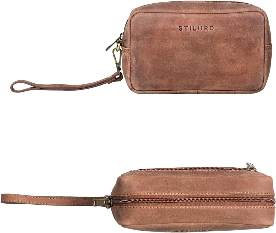 STILORD 'Larkin' Herren Handgelenktasche Leder Organizer kleine Ledertasche Herren Tasche XXL Reiseg