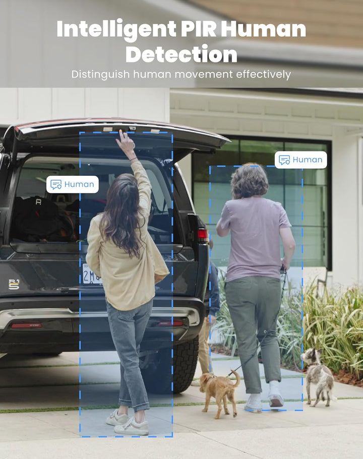 FOAOOD 2K Überwachungskamera Aussen Akku, 360°PTZ Kamera Überwachung Aussen Solar, Aussenkamera mit