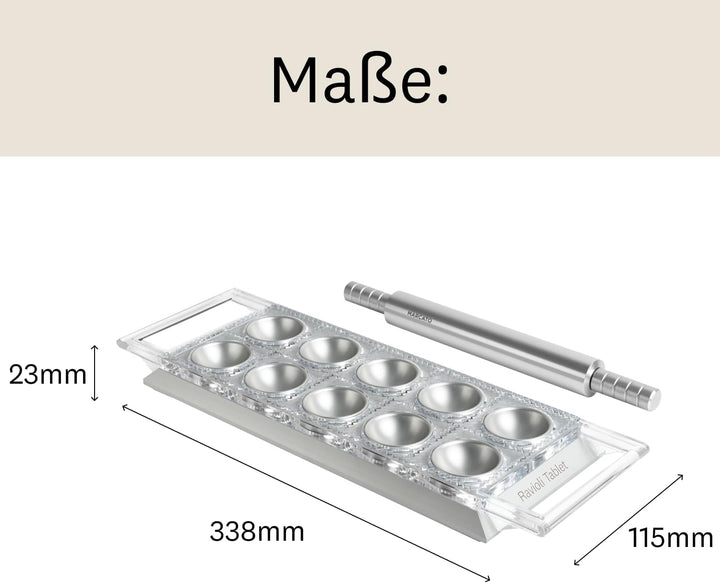 Marcato RT-ARG Ravioli Tablet, Aluminium, Silber