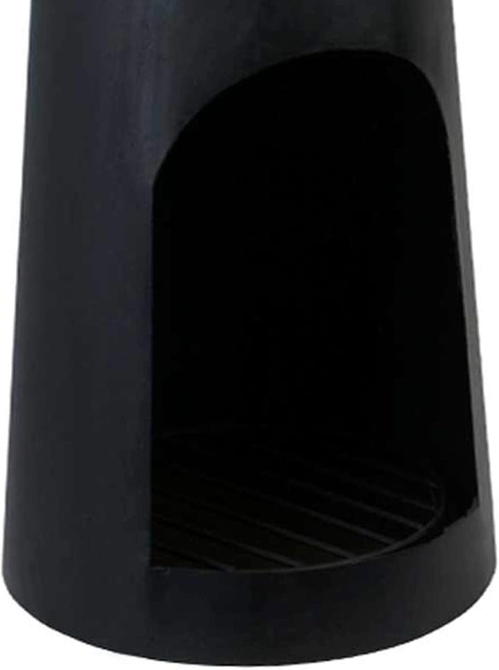 UNUS Gartenkamin Leuchtturm aus Metall als Feuerschale für den Garten schwarz 131 cm