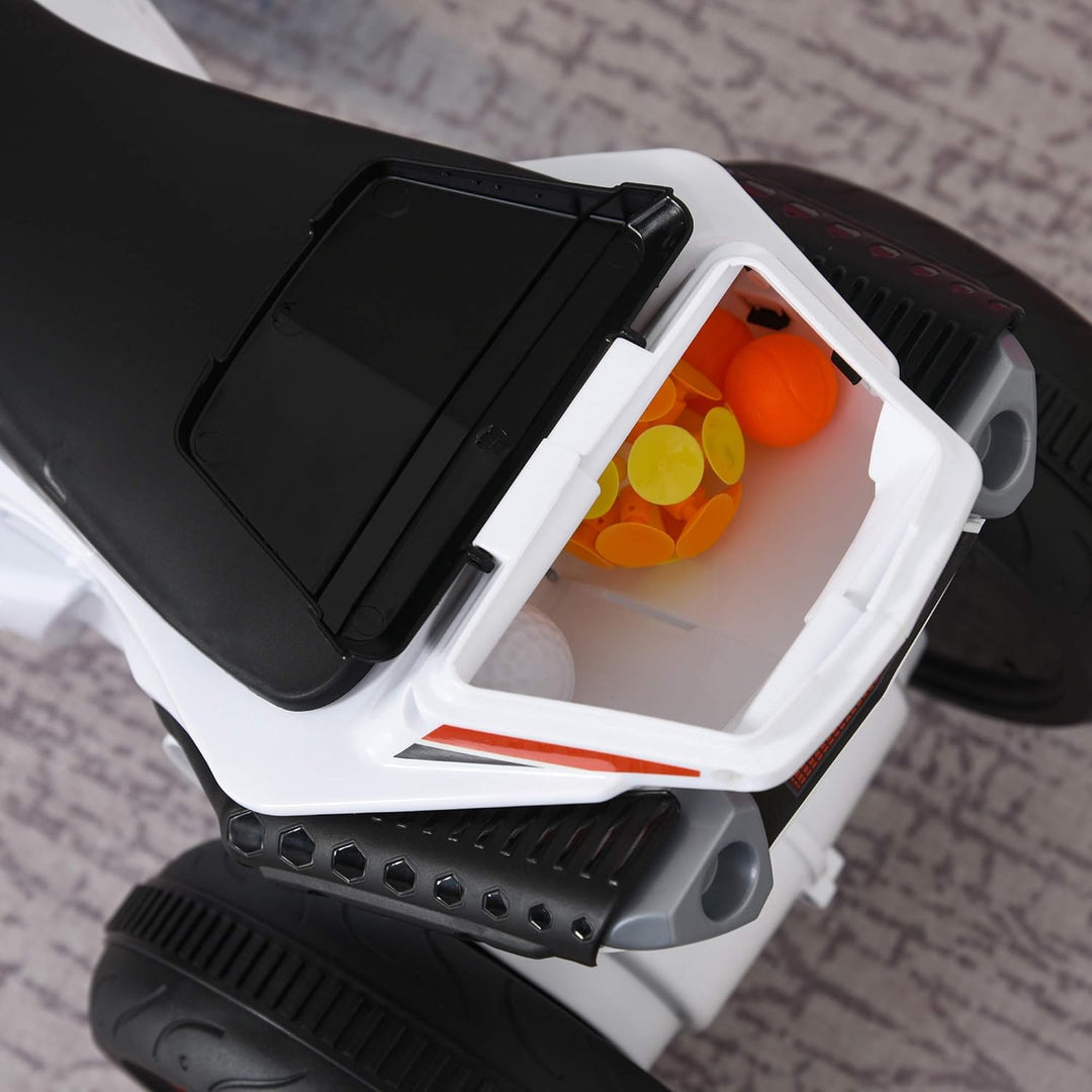 HOMCOM Rutscher Kinder-Motorad Rutscherfahrzeug Kinderfahrzeug für 18-36 Monate mit Musik Weiss 74 x