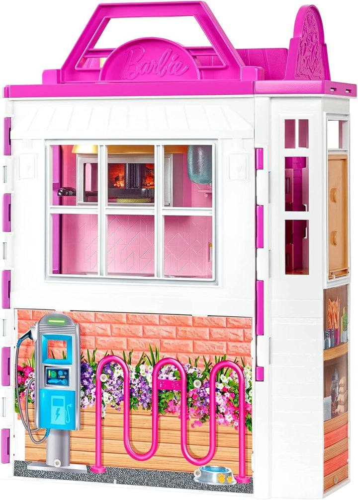 Barbie Cook 'n Grill Restaurant, 6 Spielbereiche, über 30 Teile, Licht- und Soundeffekte, Spielset k