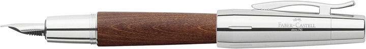 Faber-Castell 148202 - Füllfederhalter e-motion Holz / Chrom, Feder: EF, inklusive Geschenkverpackun