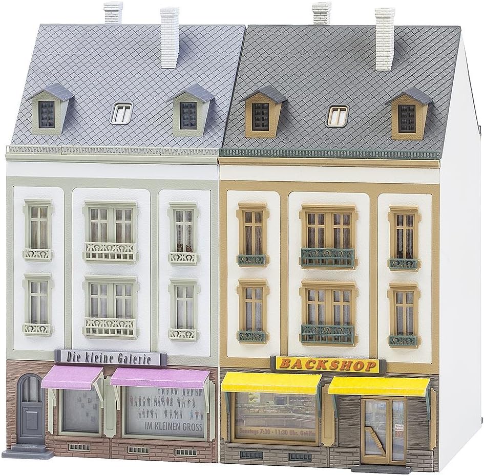 Faller FA 130702 - 2 Reihenhäuser Beethovenstrasse, Zubehör für die Modelleisenbahn, Modellbau, 27.5