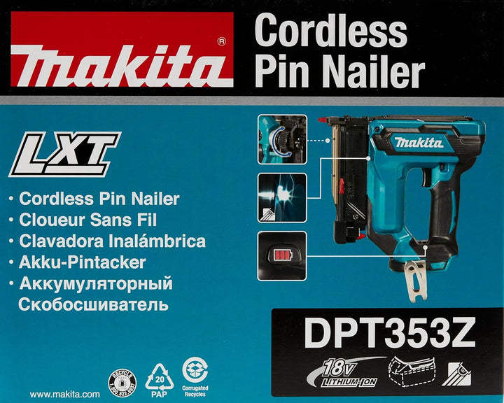 Makita DPT353Z Akku-Pintacker 18 V (ohne Akku, ohne Ladegerät) Single, Single
