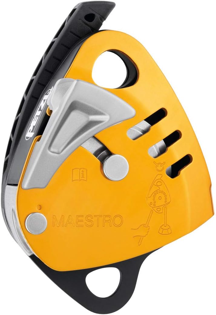 PETZL Unisex-Adult Maestro Descender S gelb, S gelb