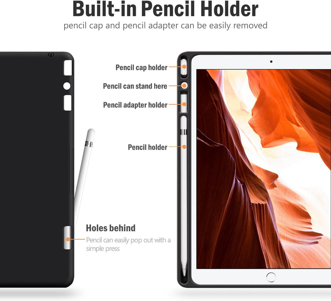 Antbox Hülle für iPad Air 3 2019 10.5 Zoll/iPad Pro 10.5 2017 mit Apple Pencil Halter Auto Schlaf/Wa